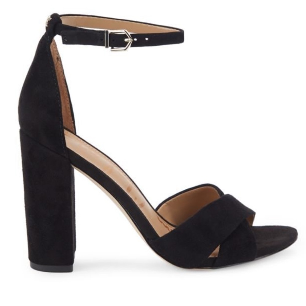 Sam Edelman Yancy Block Heel Suede Sandals- Size 7